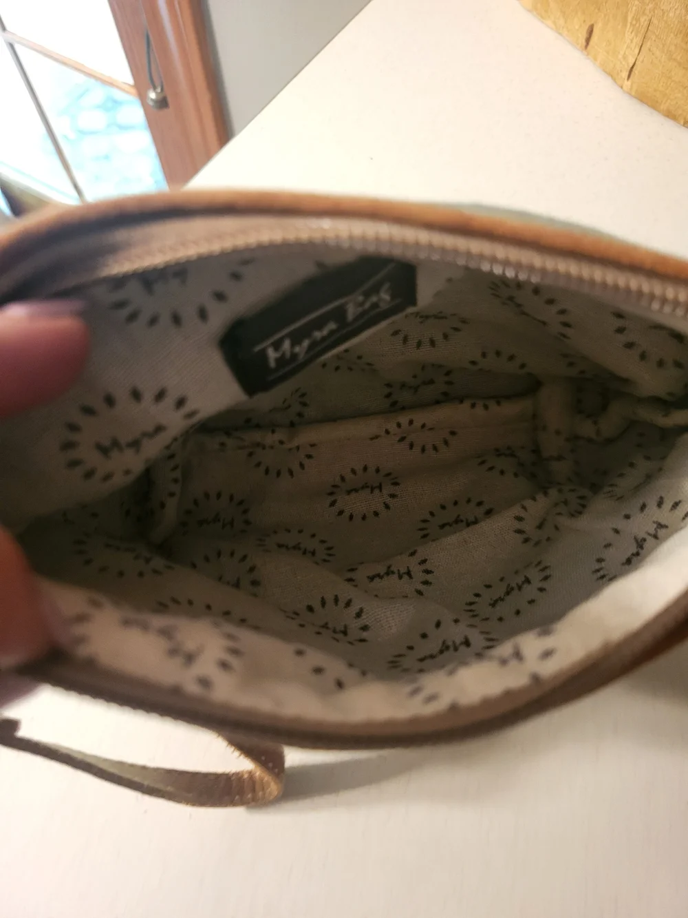 Myra Bags Floral Canvas Hairon Pouch Wristlet Small Bag Purse S-1143